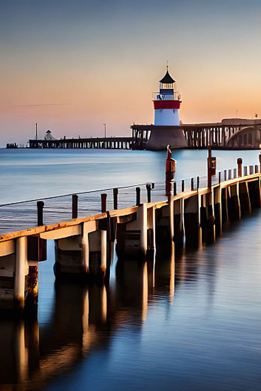 Busy do Niemiec pomorskie - widok z mola